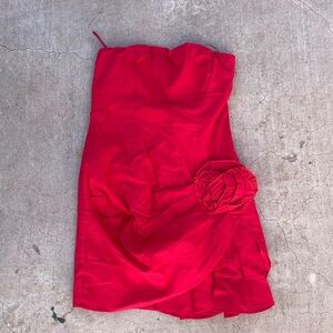 Lush Vibrant Red Strapless Dress